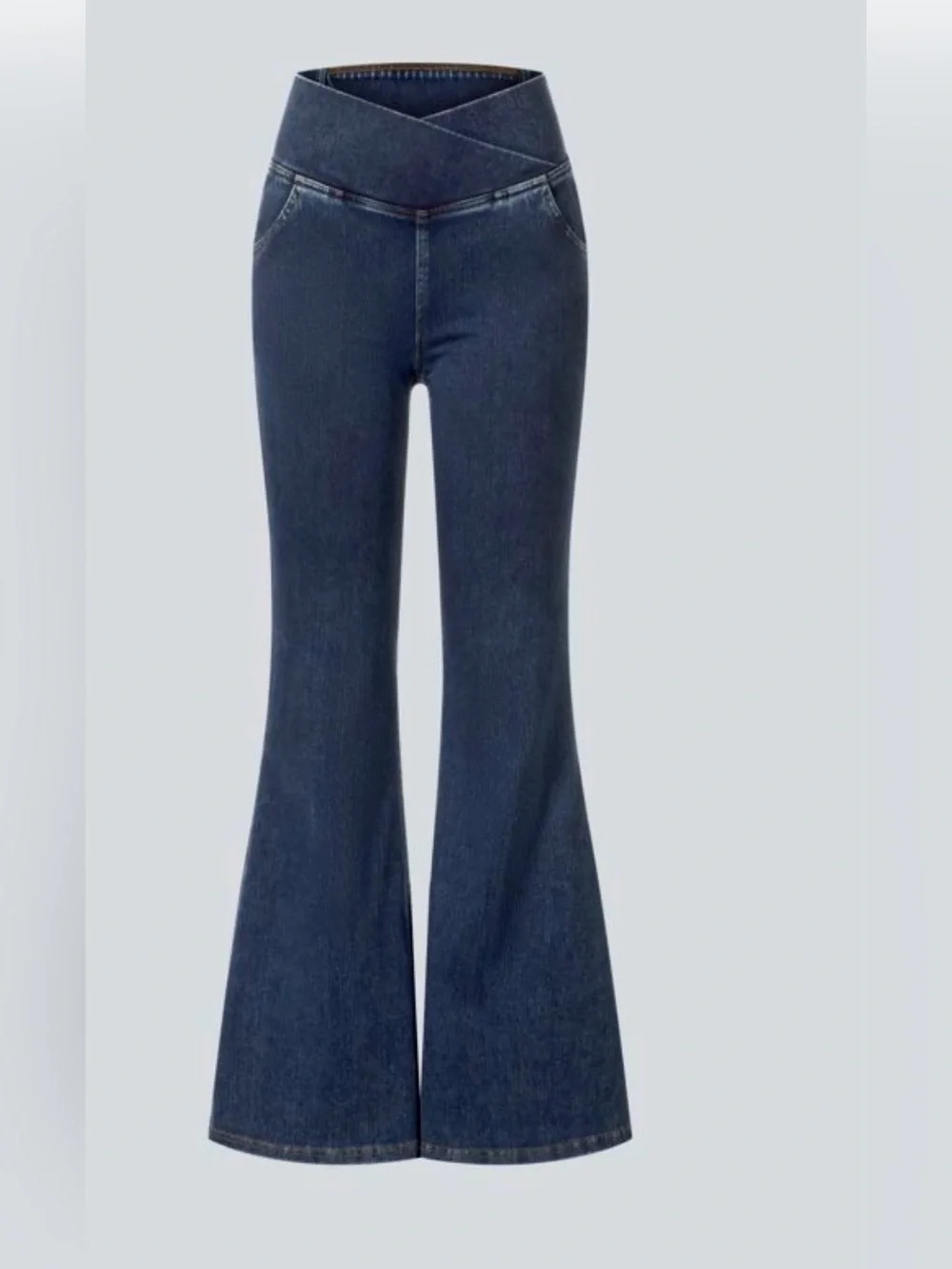 HALARA Flex™ High Waisted Crossover Pocket Washed Casual Jeans - Picture 8 of 14